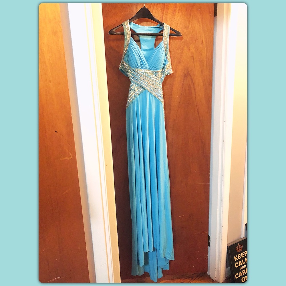 Light blue prom dress